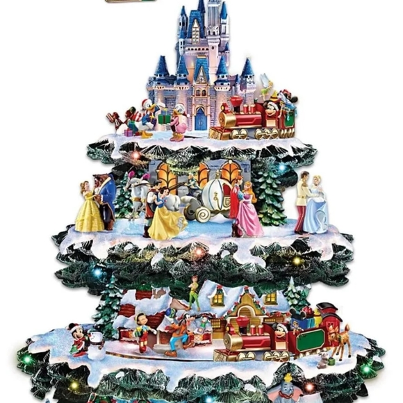 Holiday Disney 75 Character Table Top Christmas Tree With Certificate